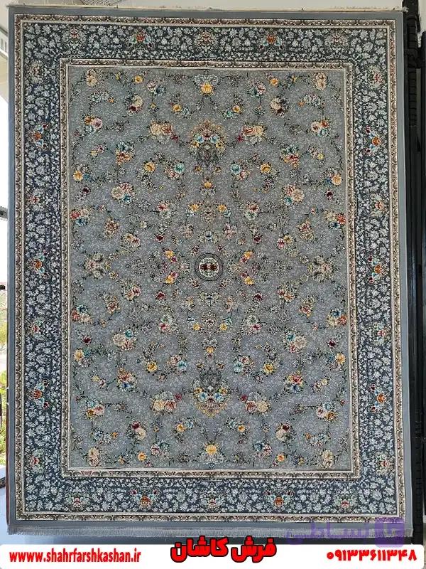 فرش رز افشان عالی مقام 700 شانه اکرولیک زمینه نقره ای — تصویر 1