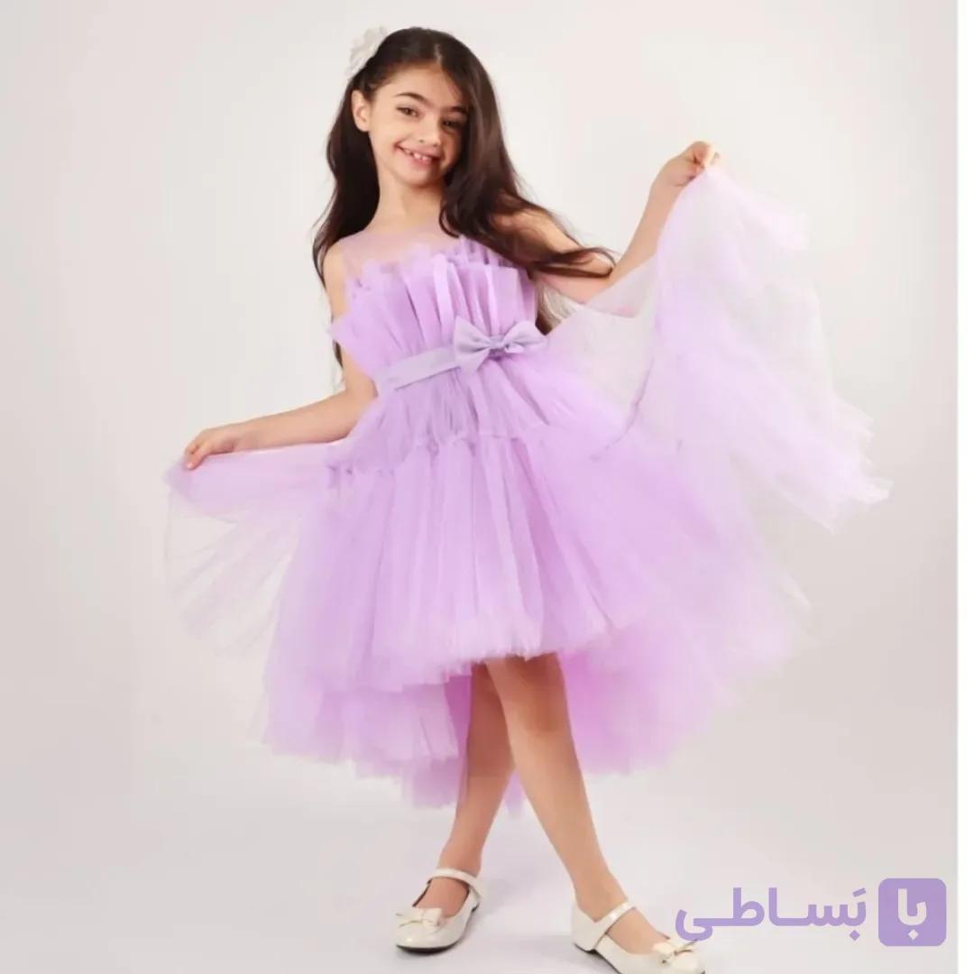 پیراهن پرنسسی کاترینا سایز ۳ تا ۱۲ سال