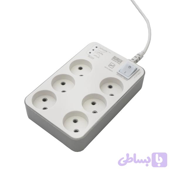 محافظ 6 خانه صوتی و تصویری با کابل ۱.۸ متری بروکس
