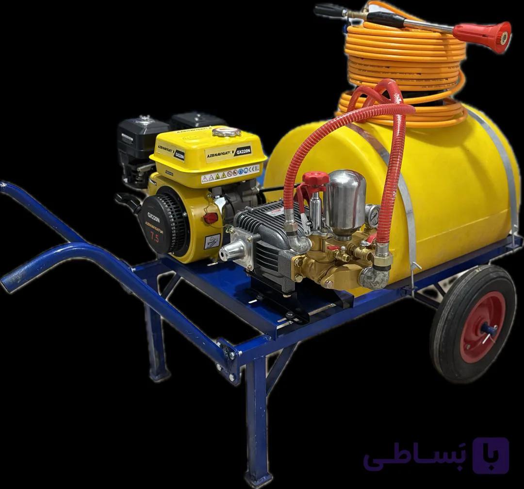 سمپاش فرغونی 100 لیتری همراه با شلنگ و لانس