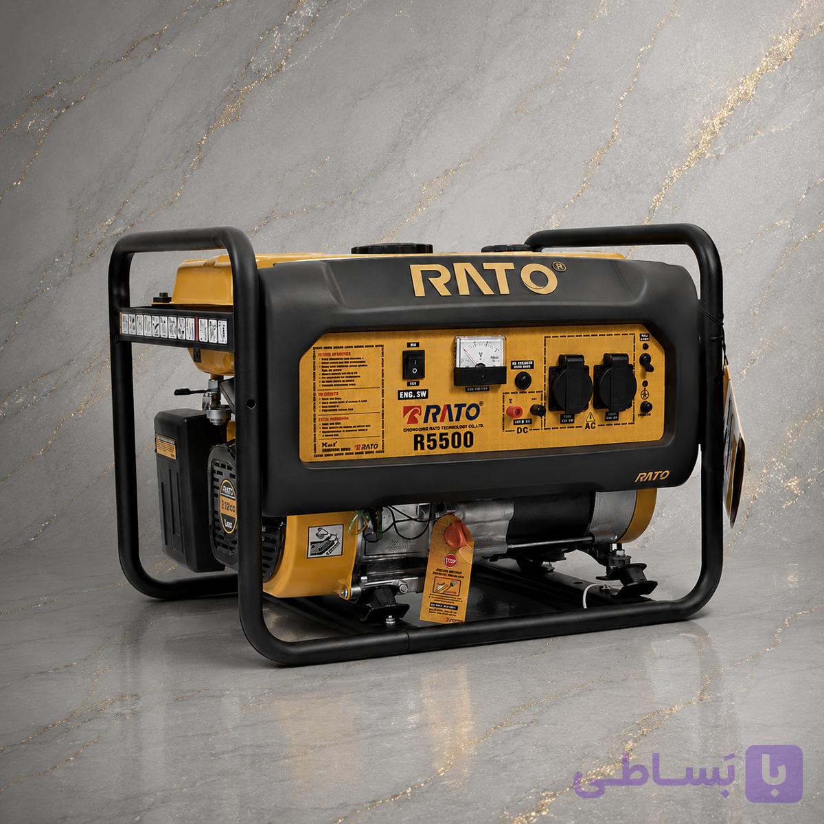 موتور برق بنزینی استارتی ریموت دار راتو مدل R5500WHB+R