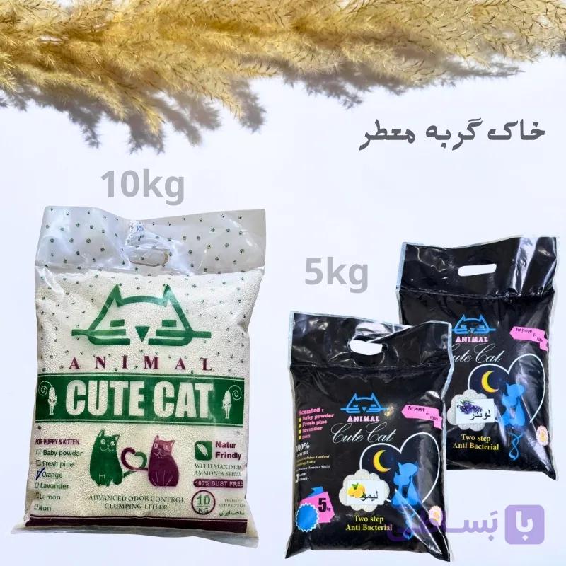 خاک گربه گرانول دانه رنگی 5 و 10 کیلویی کیوت کت — تصویر 1