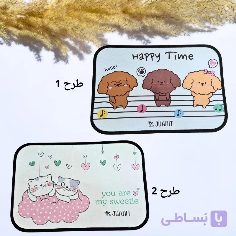 مت زیر ظرف آب و غذا ژوانیت مناسب گربه و سگ — تصویر 1