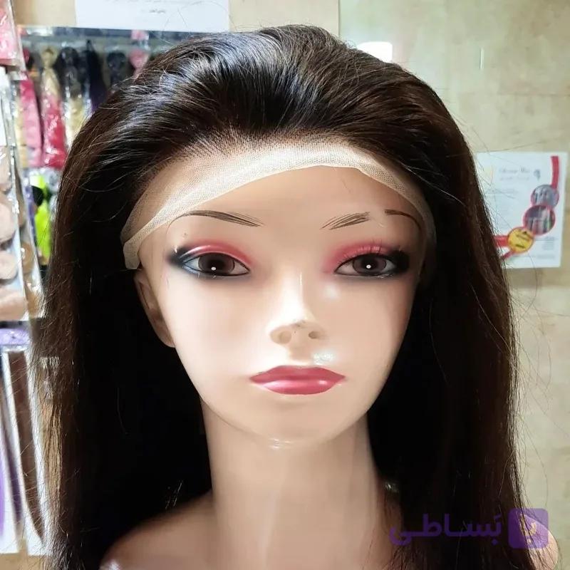 کلاه گیس زنانه با موی 100 درصد طبیعی‌۱۸اینچ