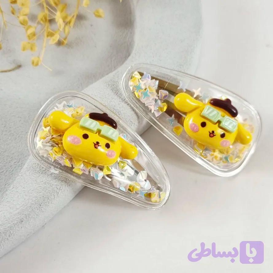 گیره مو تق تقی دخترانه آکواریومی شفاف طرح کیوت | دلسامه — تصویر 1