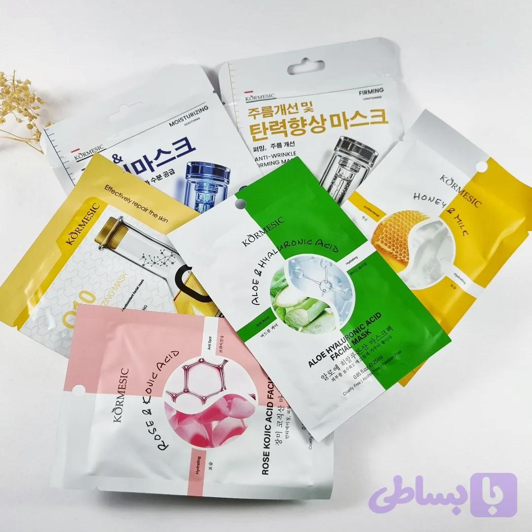 ماسک ورقه‌ای صورت کورمسیک آبرسان و مرطوب‌کننده مناسب انواع پوست | دلسامه — تصویر 1