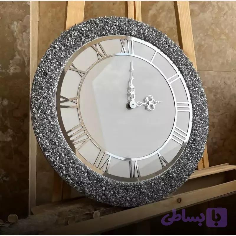ساعت دیواری رزینی سیلور