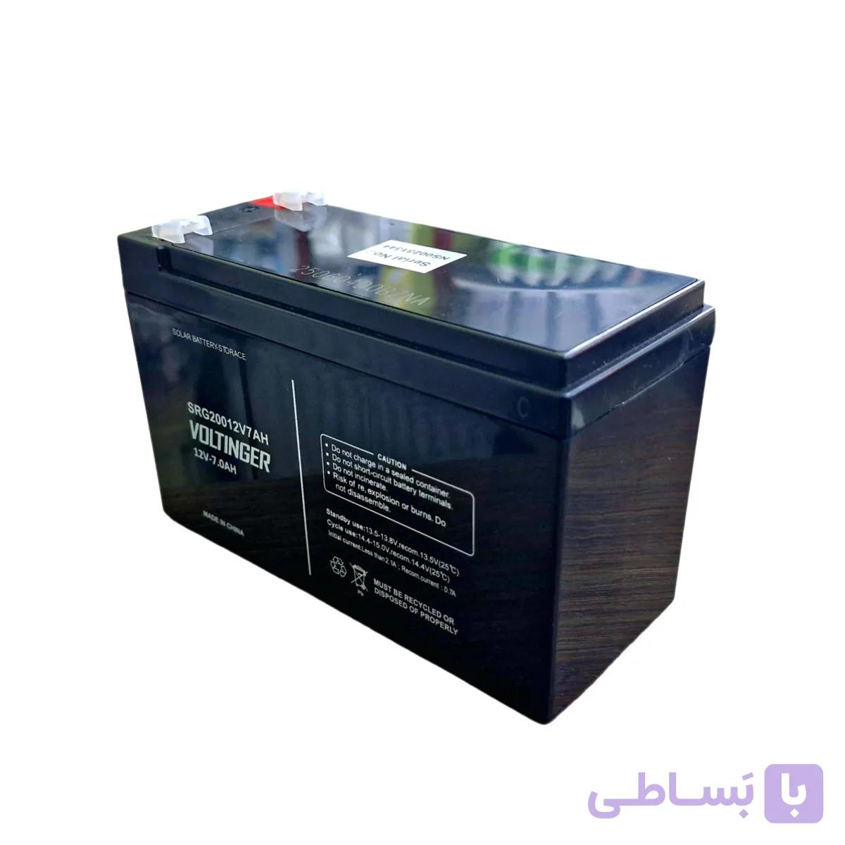 باتری 7 آمپر برساعت 12 ولت VOLTINGER ساخت چین — تصویر 1