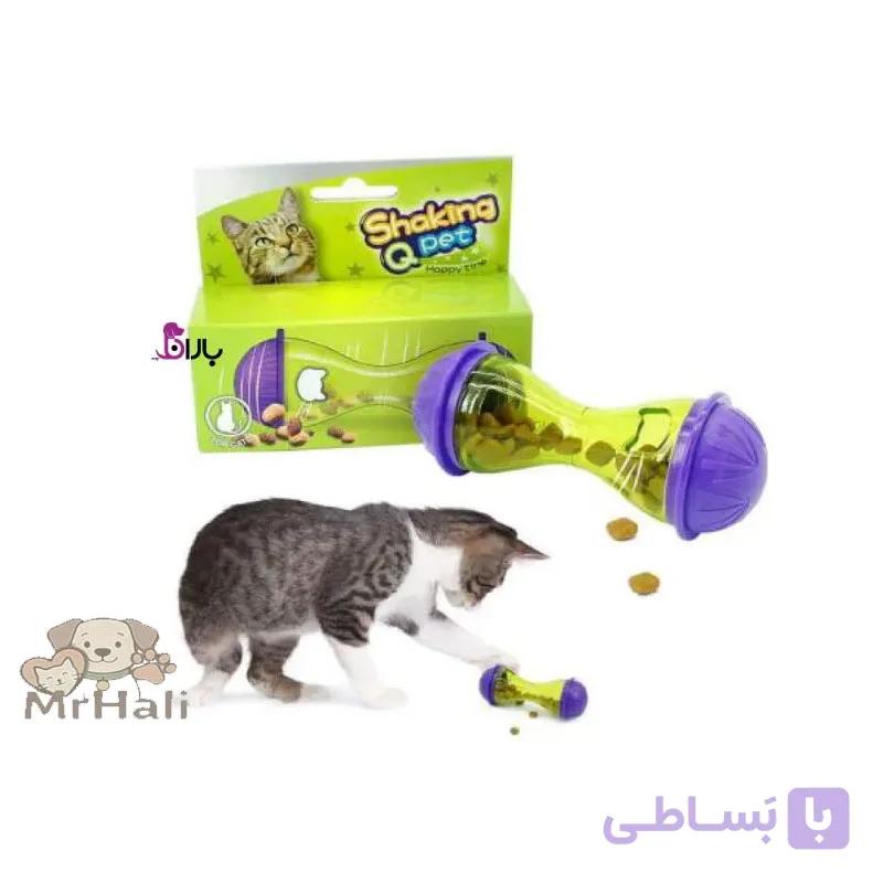 اسباب‌ بازی تشویقی‌ خور سگ و گربه ساعت شنی — تصویر 1