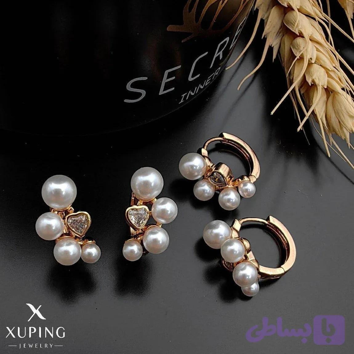 گوشواره ژوپینگ مرواریدی مدل 258