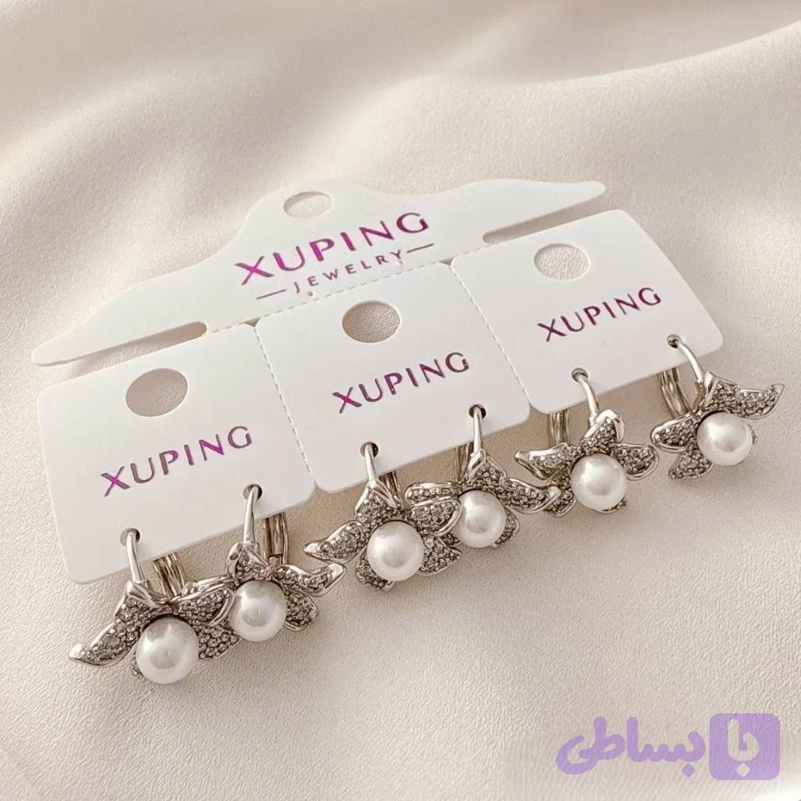گوشواره ژوپینگ طرح گل مرواریدی مدل 260