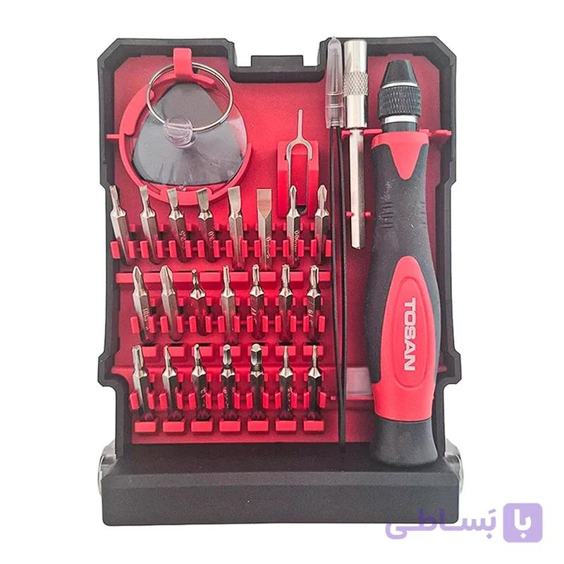 پیچ گوشتی ساعتی توسن مدل 4800 مجموعه 29 عددی tossan