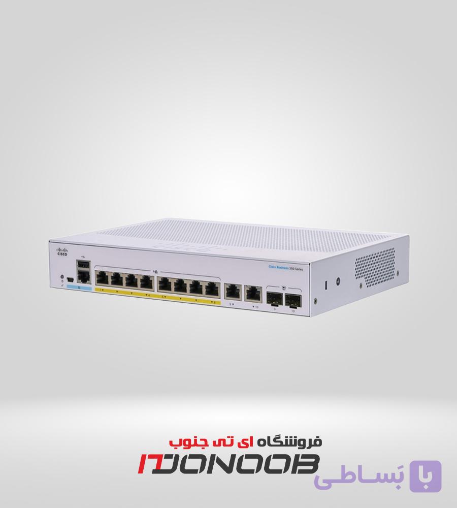 سوئیچ سیسکو 8 پورت مدل CBS350-8FP-2G | کاملاً نو و اورجینال — تصویر 1