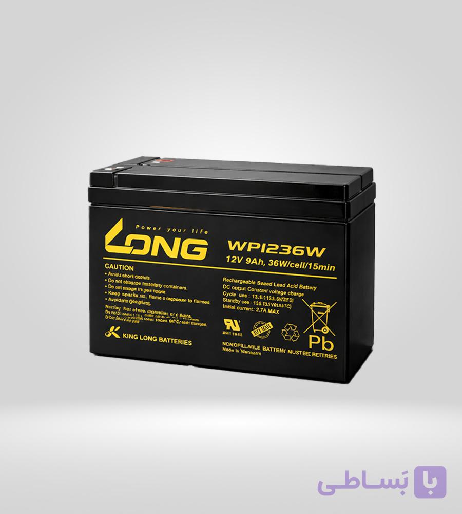 باتری 9 آمپر لانگ مدل WP1236W (12 ولت) — تصویر 1