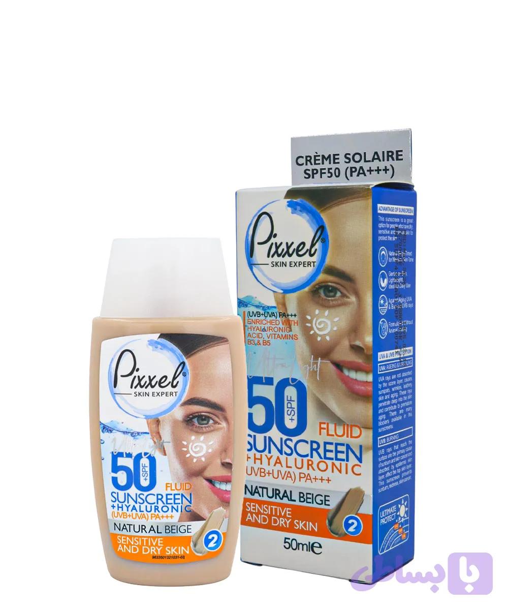 ضد آفتاب پيکسل مناسب پوست نرمال بژ طبیعی SPF50 — تصویر 1
