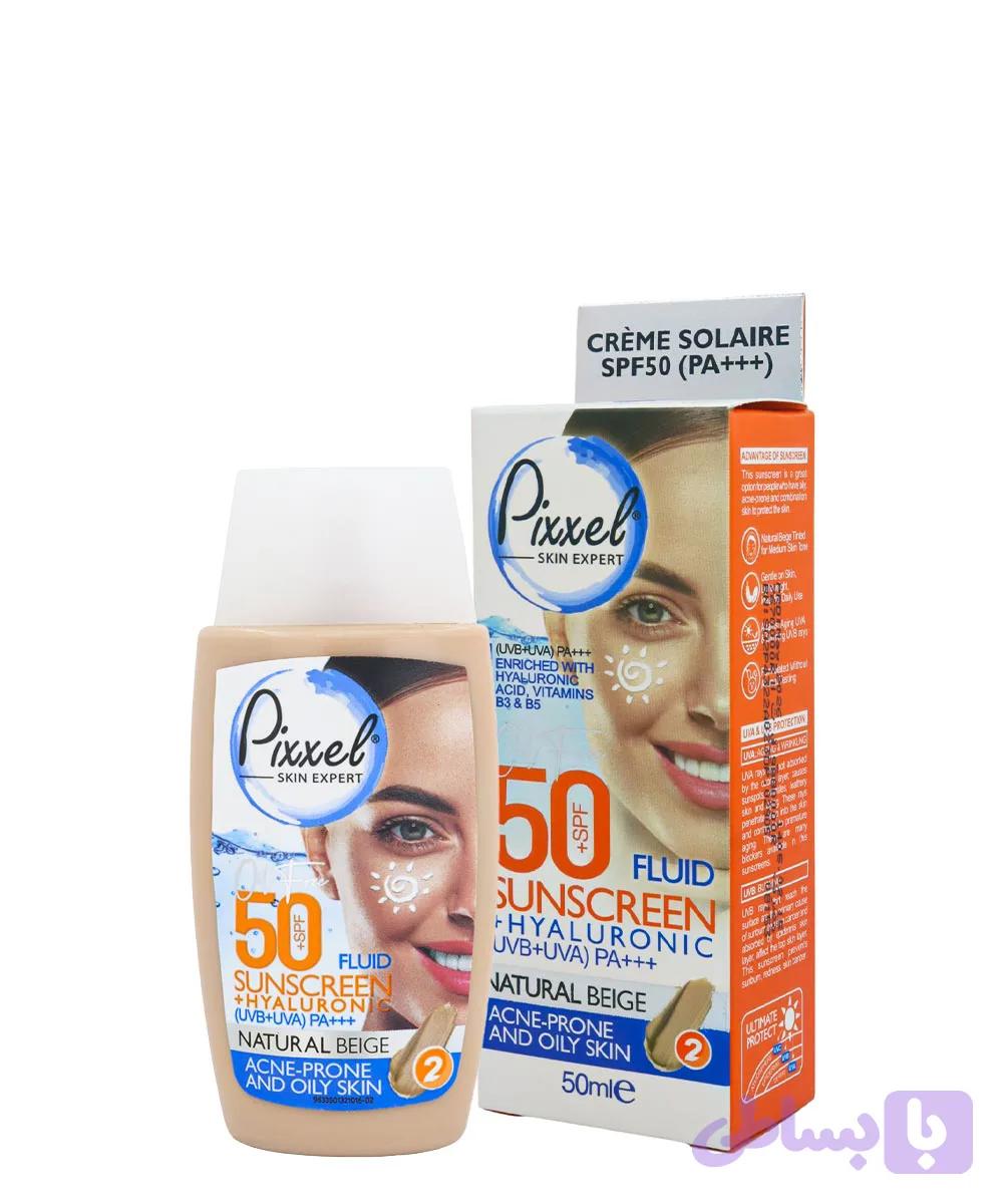 ضد آفتاب پيکسل مناسب پوست چرب بژ طبیعی SPF 50 — تصویر 1