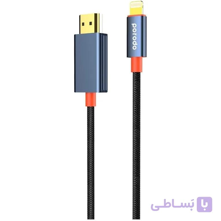 کابل HDMI به لایتنینگ بافته‌شده پرودو — تصویر 1