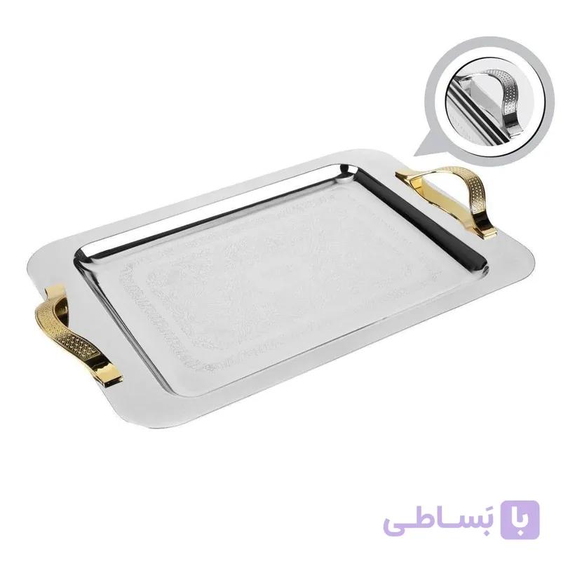 سینی جفتی تمام استیل kst نگین دار