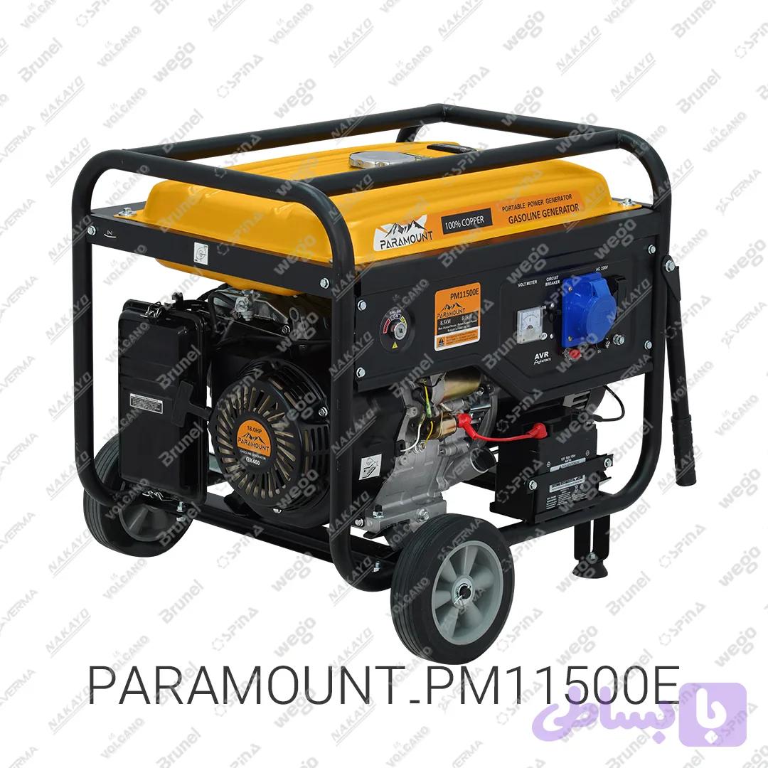 موتور برق پارامونت مدل pm11500e بنزین استارت چرخدار 8/5 کیلووات