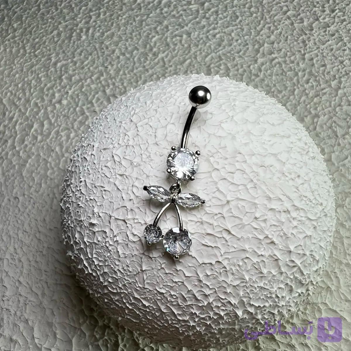 پیرسینگ ناف گیلاس کریستالی کد 573 — تصویر 1
