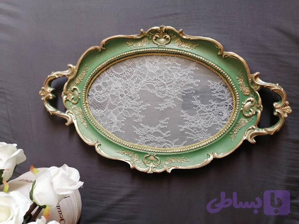 سینی پذیرایی شیشه ای دانتل 051