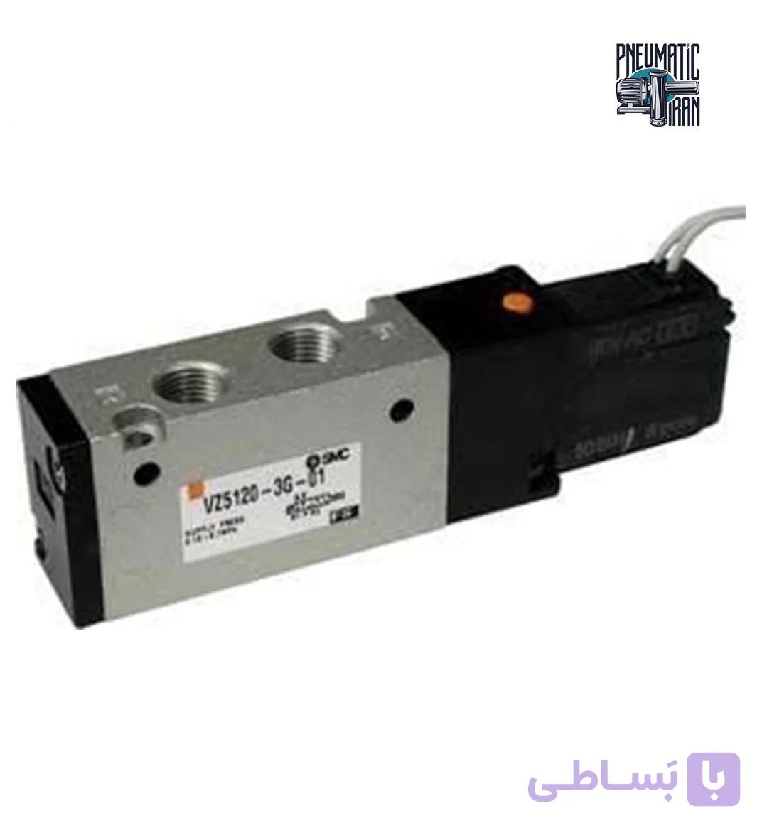 شیر برقی پنوماتیک 5/2 دو بوبین VZ5220-5MZB-01 برند SMC