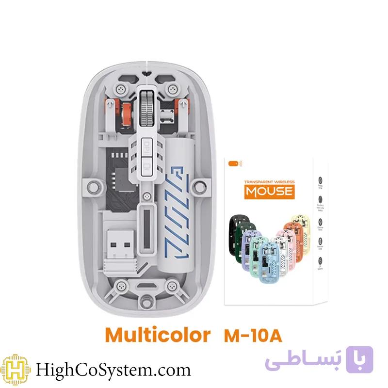 موس بی‌سیم شیشه‌ای مدل MOUSE TRANSPARENT — تصویر 1