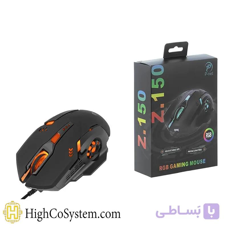 ماوس گیمینگ سیمی P-NET مدل Z-150 — تصویر 1