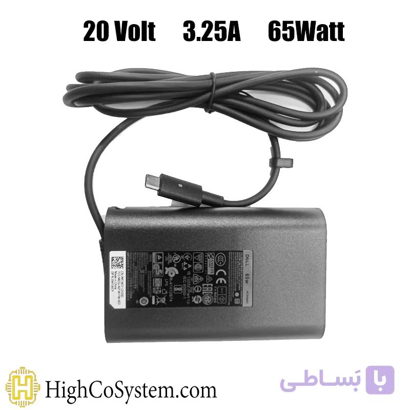 شارژر اورجینال لپ تاپ DELL 65W TYPE-C OVAL — تصویر 1