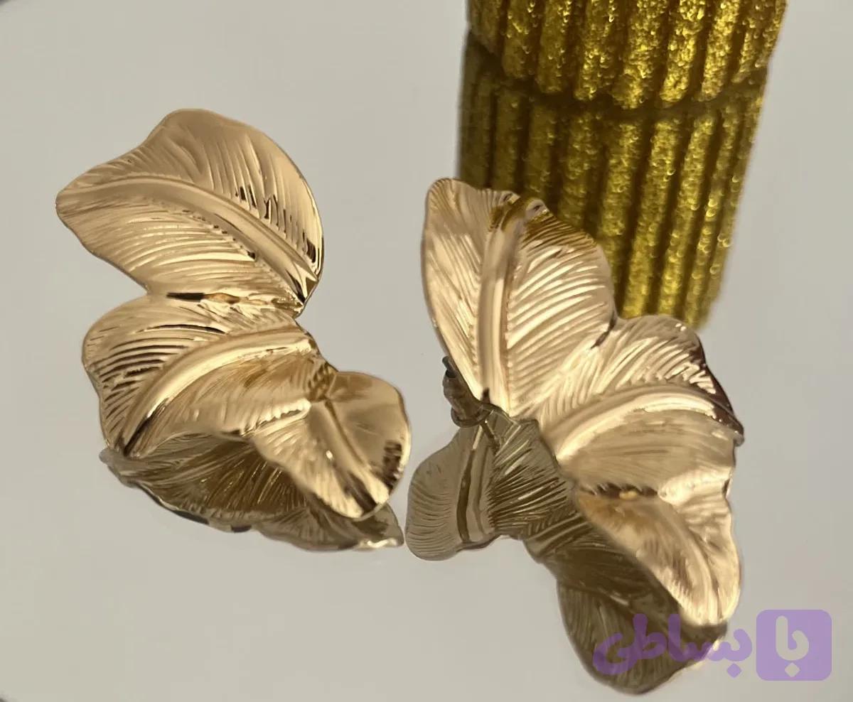 گوشواره زنانه مدل برگ میخی