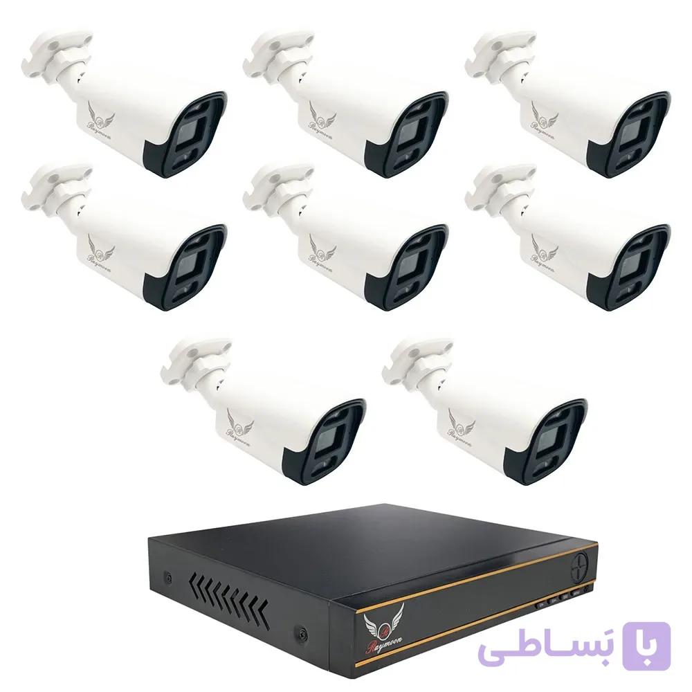 پک سیستم امنیتی 2 مگاپیکسل میکروفون دار رایمون مدل RP-2MP-MIC-8C-35 — تصویر 1