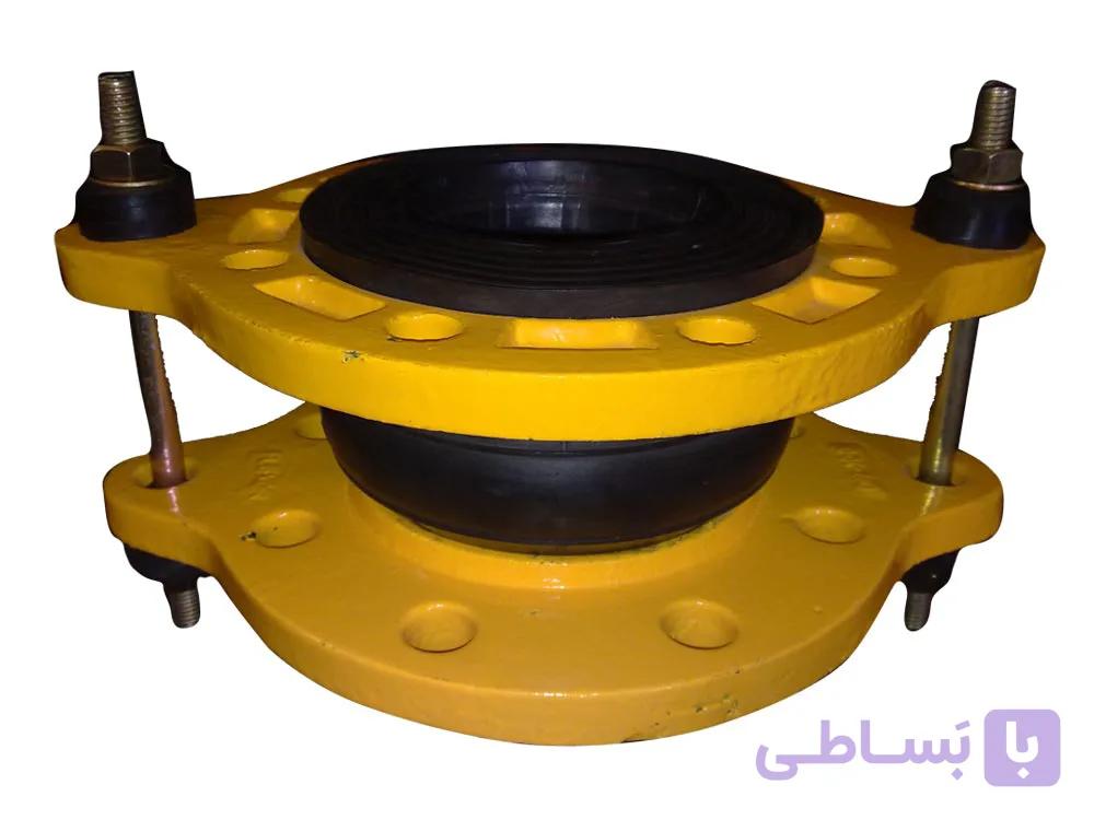 لرزه گیر لاستیکی مهاردار PN10 مارک زرد جهت آب سرد 10 بار 60 درجه