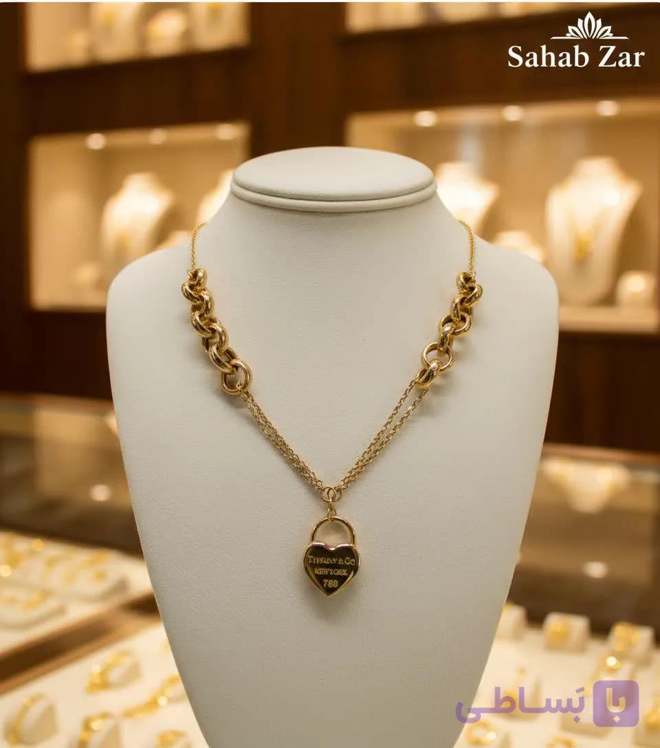گردنبند طلای ۱۸ عیار مدل قلب تیفانی – الهام‌گرفته از Tiffany & Co | سحاب زر