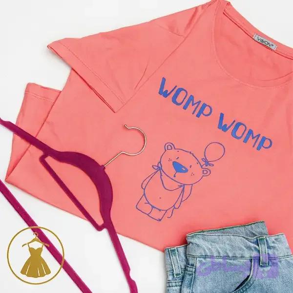 تیشرت زنانه طرح خرس WOMP WOMP