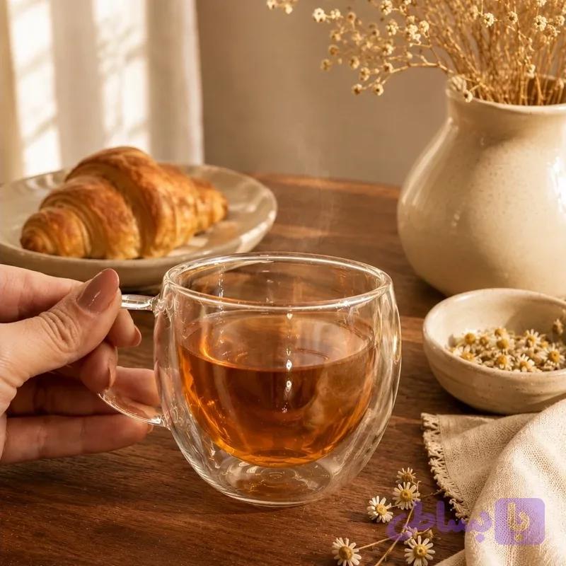 ماگ شیشه ای دوجداره