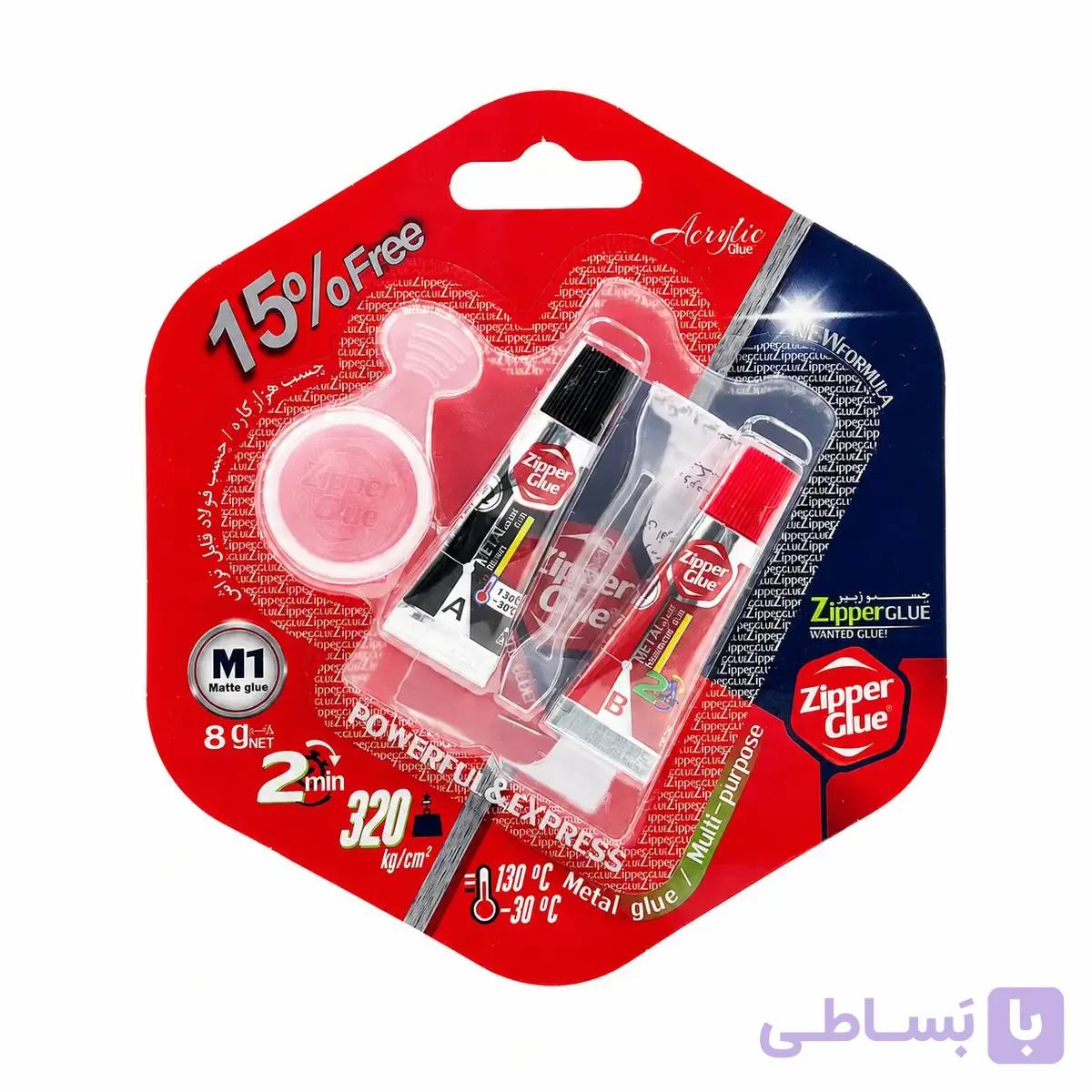 چسب دوقلو زیپر (شفاف) وزن 8 گرم