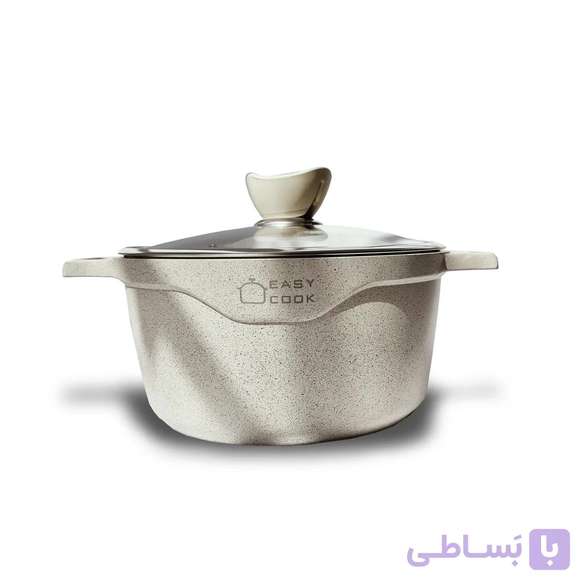 قابلمه چدن طرح گرانیت سایز 24 برند ایزی کوک — تصویر 1