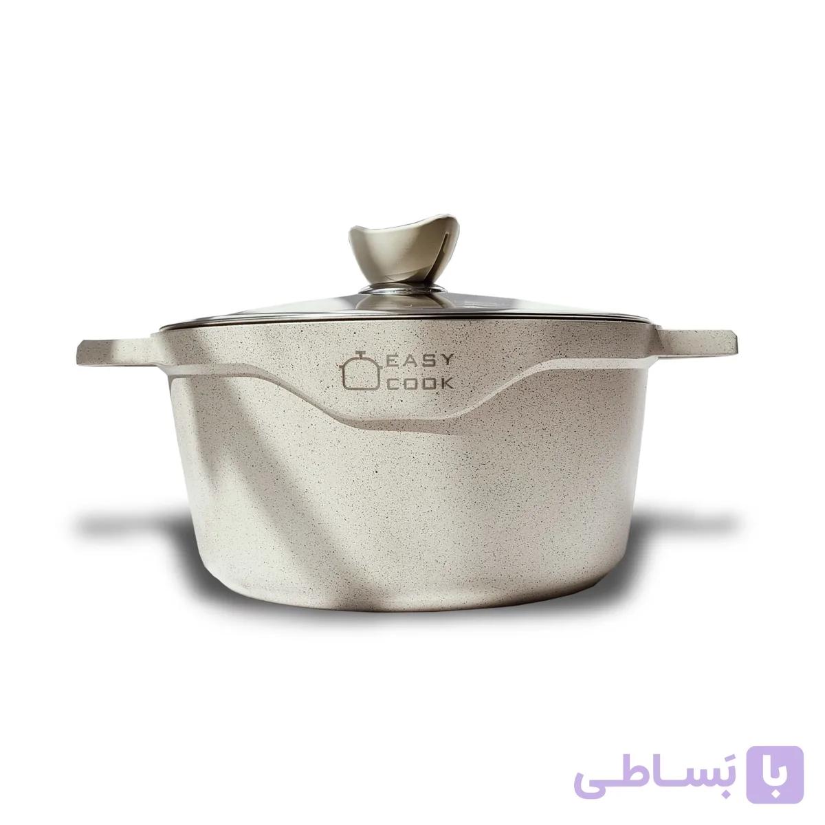قابلمه چدن طرح گرانیت سایز ۲۸ برند ایزی کوک — تصویر 1