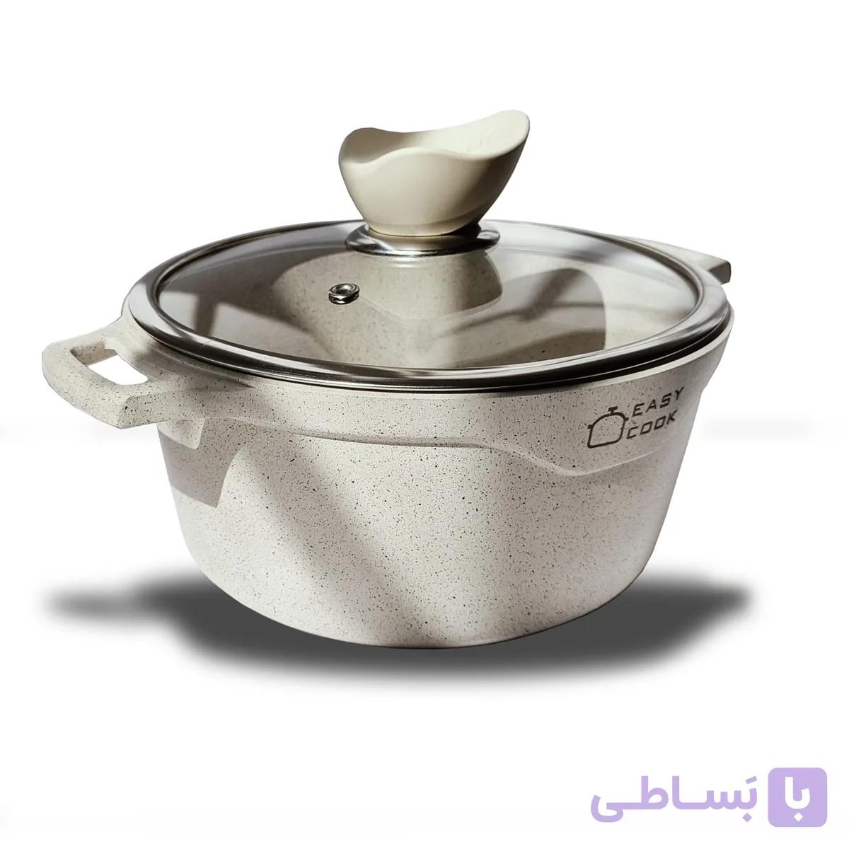 قابلمه چدن طرح گرانیت سایز 20 برند ایزی کوک — تصویر 1