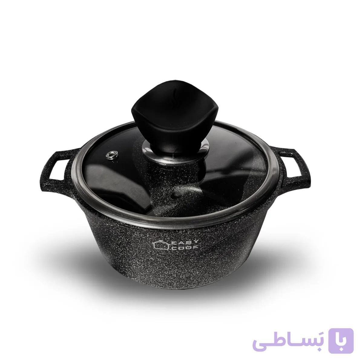 قابلمه چدن طرح گرانیت سایز 16 برند ایزی کوک — تصویر 1