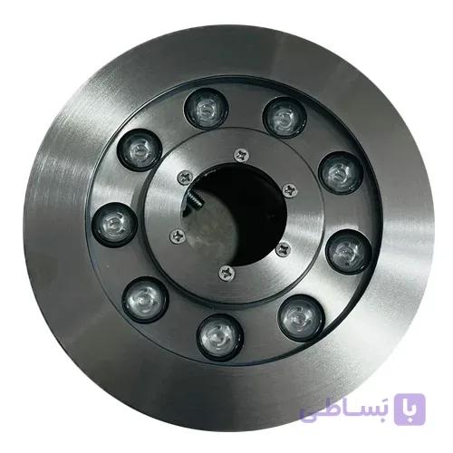چراغ فواره ای استیل ۱۸ وات تک رنگ