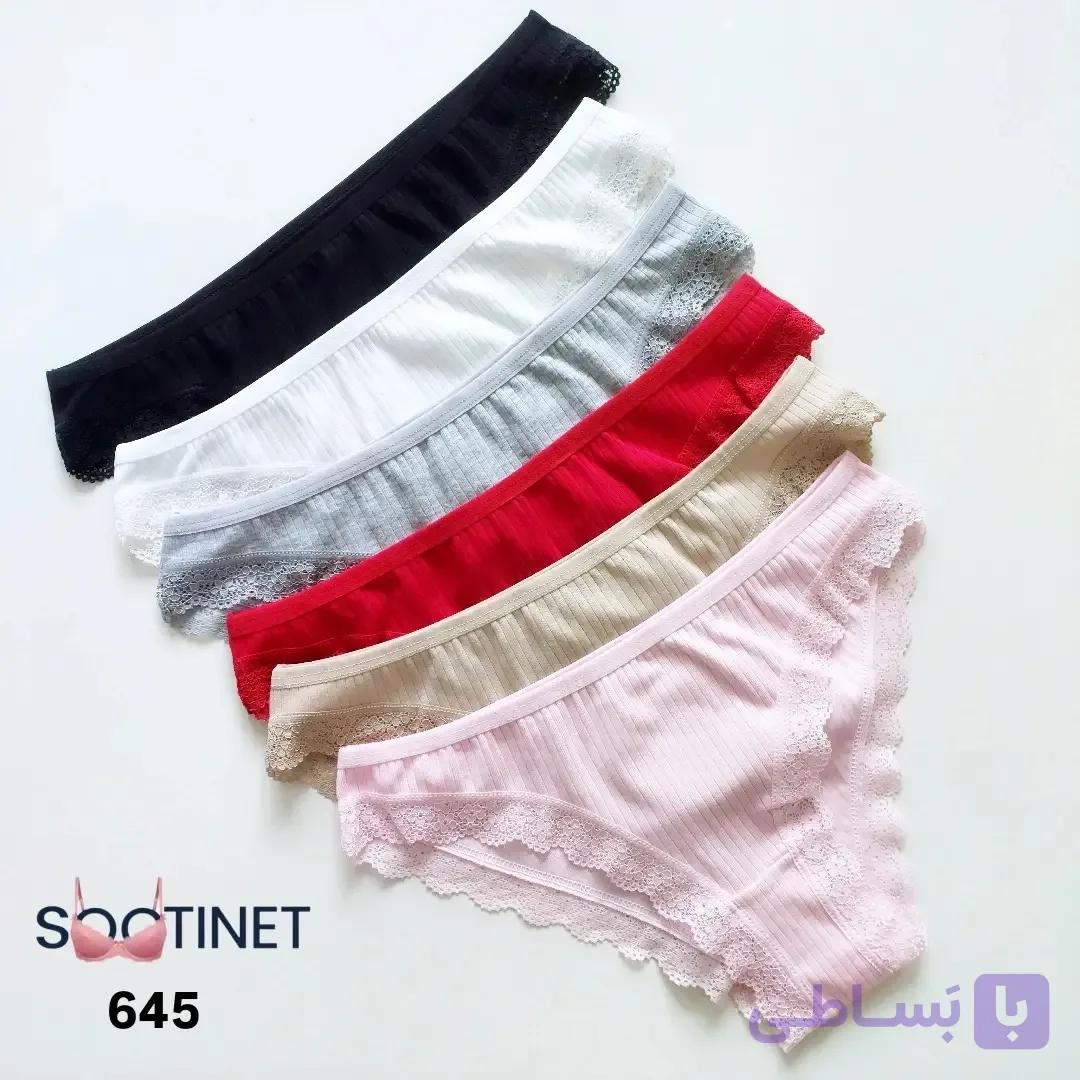 شورت کبریتی زنانه لبه تور برند میسپل 645 — تصویر 1