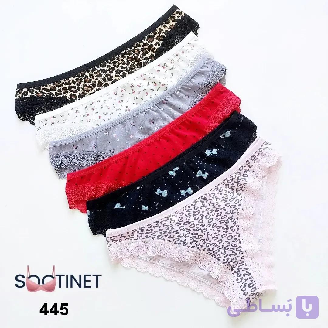 شورت اسلیپ زنانه لبه تور برند میسپل 445 — تصویر 1