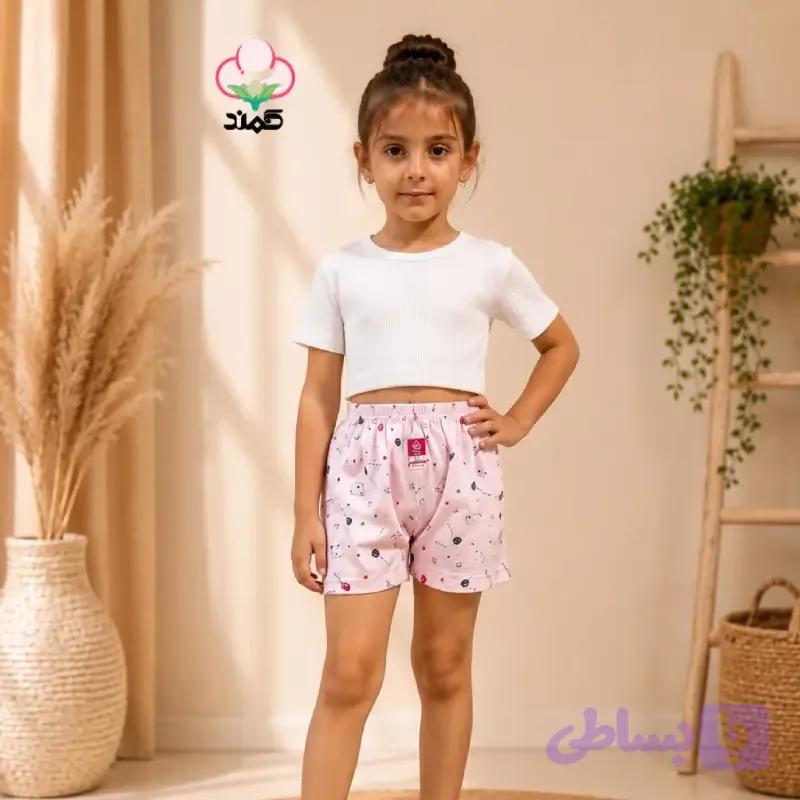 شورتک بچگانه جینی نخ پنبه برند کمند — تصویر 1