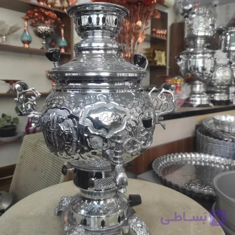 سماور 8کروی گازی قلم کاری