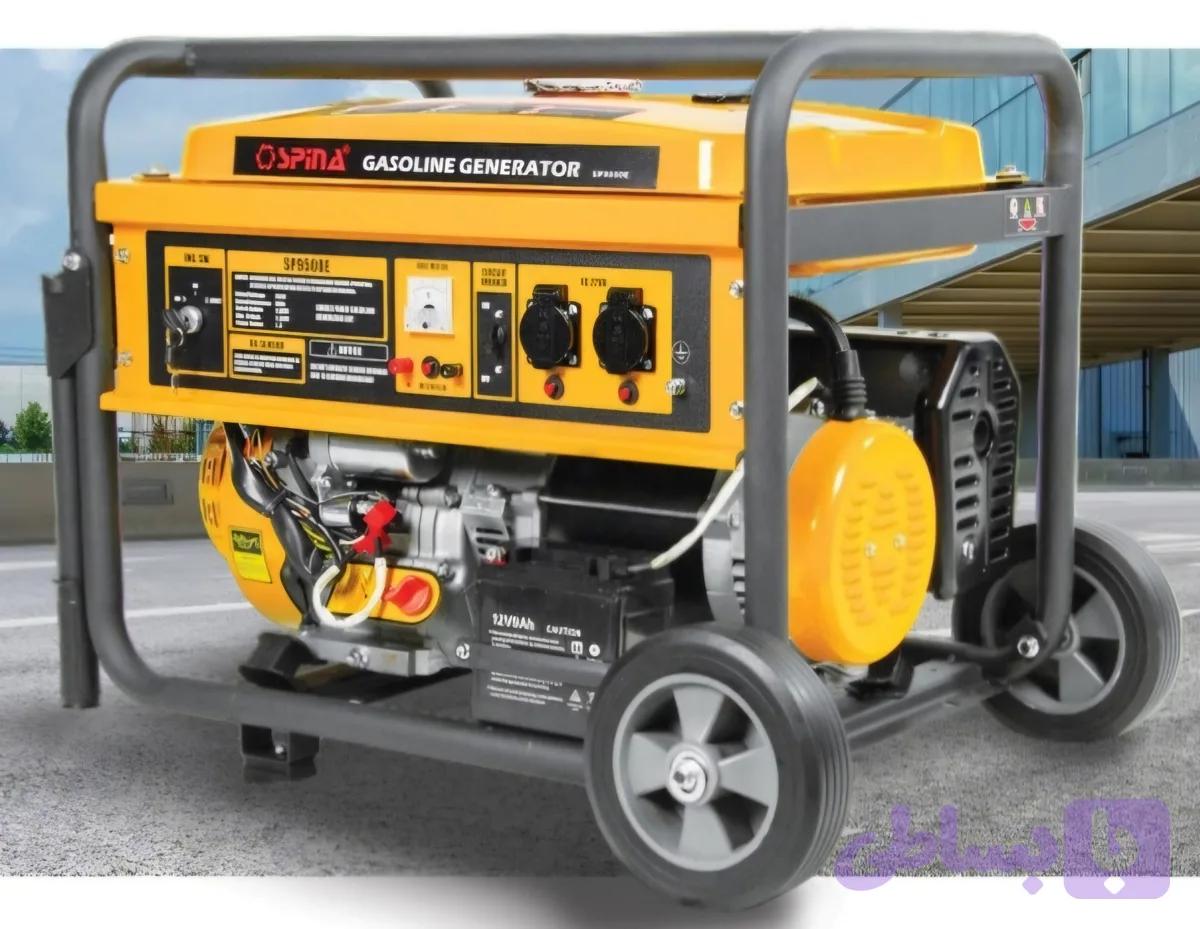 موتور برق ۸/۵ کیلو وات تک فاز اسپینا استارتی SP11000E | ژنراتور برق بنزینی ۸.۵ کیلووات چینی درجه یک ۸۵۰۰ وات