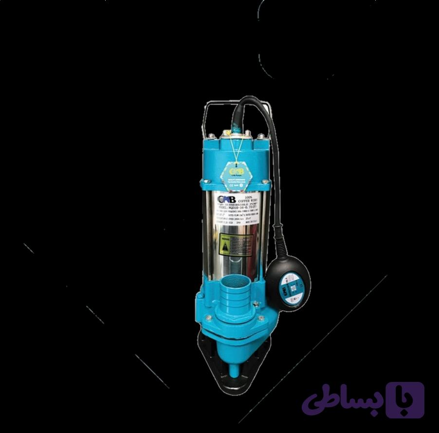 لجنکش تنه استیل سی ان بی ۱۷ متری ۲ اینچ فلوتر دار تکفاز مدل CNB-WQD10-17-0/75F-SS | پمپ لجن کش ۱۶ دو اینچ تک فاز