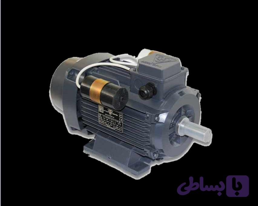 الکتروموتور ۲ اسب 1/5 کیلووات ۳۰۰۰ دور تکفاز موتوژن کلاج دار | دینام دو اسب دو خازن تبریز ایرانی