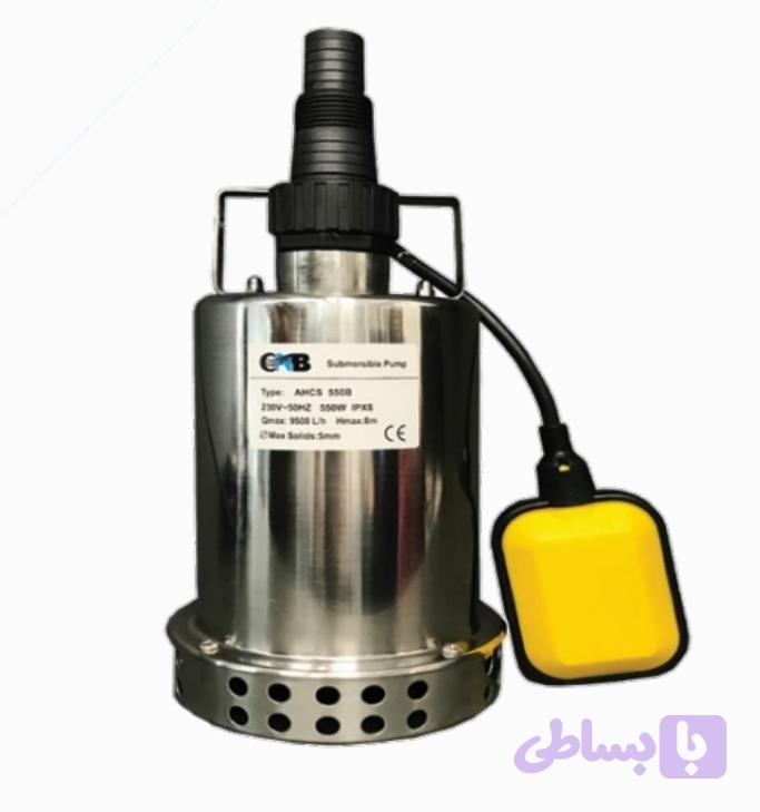کفکش تمام استیل سی ان بی ۹ متری یک اینچ فلوتردار تکفاز CNB Q90052R | پمپ کف کش ۱ اینچ تک فاز