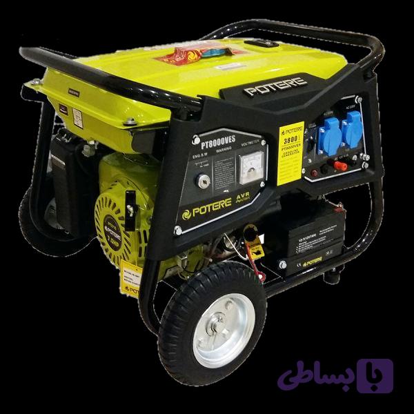 موتور برق بنزینی 3/2 کیلو وات استارتی پوتر POTERE مدل PT8000VES | سفارش امارات